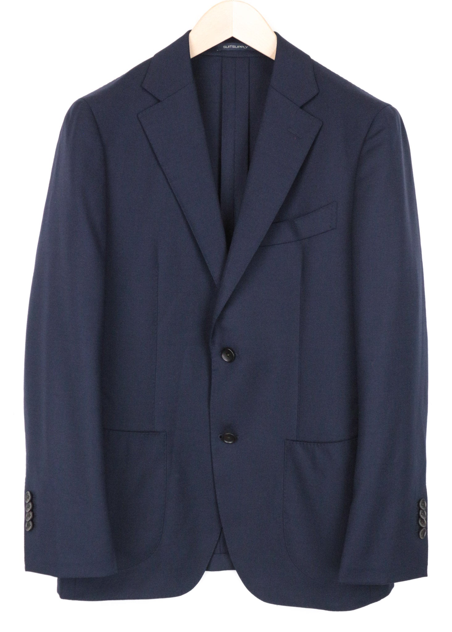 SUITSUPPLY Havana Men's UK38S 3-Piece Blue Slim Fit Wool Stretch Suit