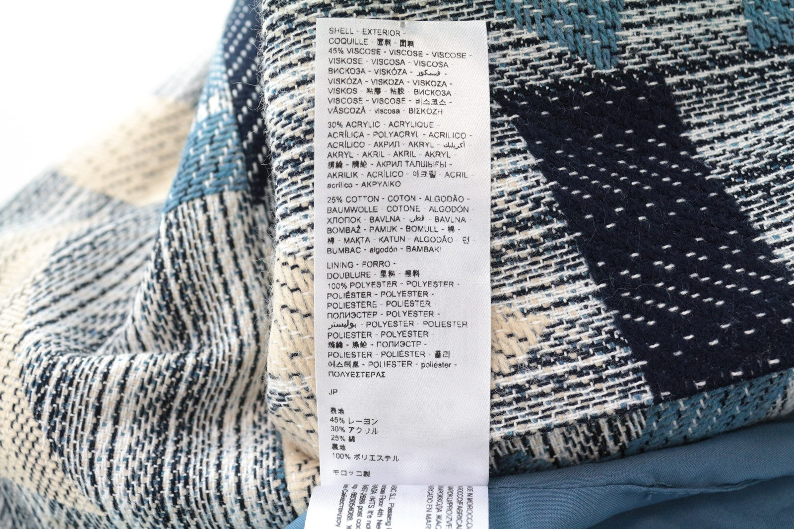 DESIGUAL Raštuota moteriška liemenė su mėlyna rankove be rankovių, medvilninio mišinio raštuota liemenė 