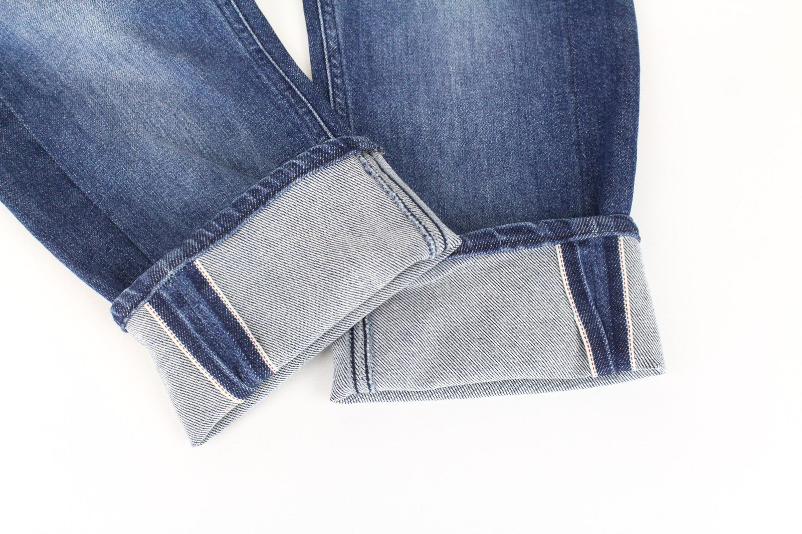 SUITSUPPLY Alain Men's Jeans W30/L32 Slim Mid-Blue Selvedge Stretch Fit