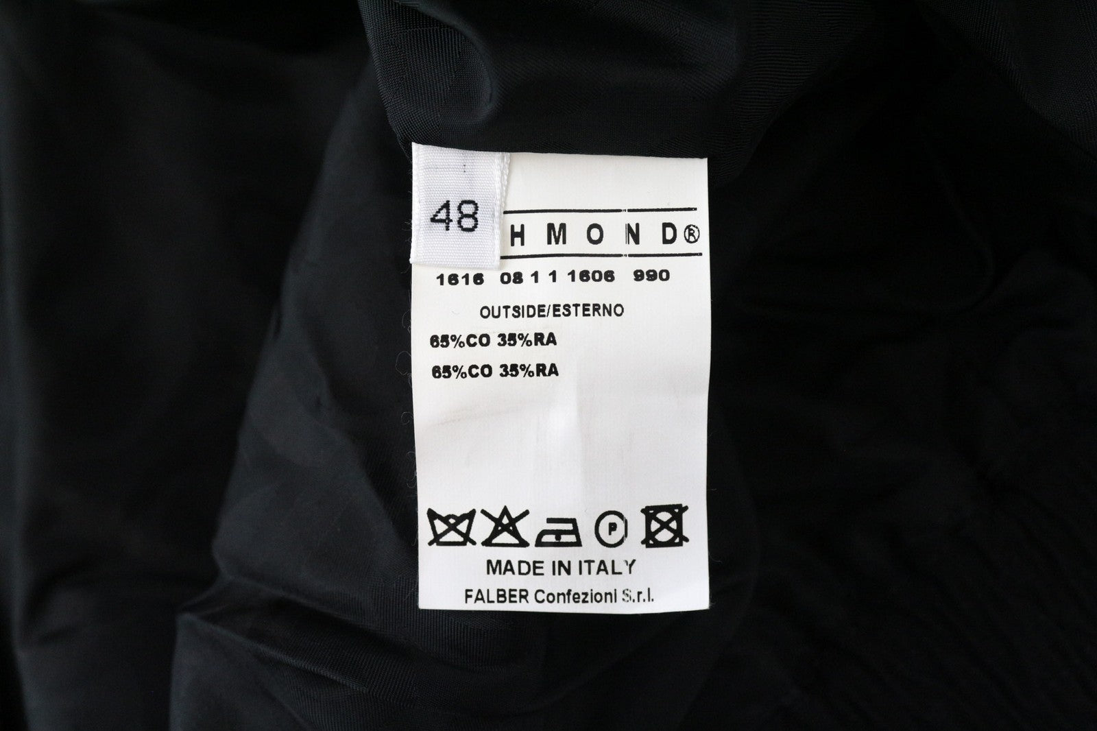 JOHN RICHMOND vyriška striukė 48 juoda, vienaeilė, lengva medvilninė 