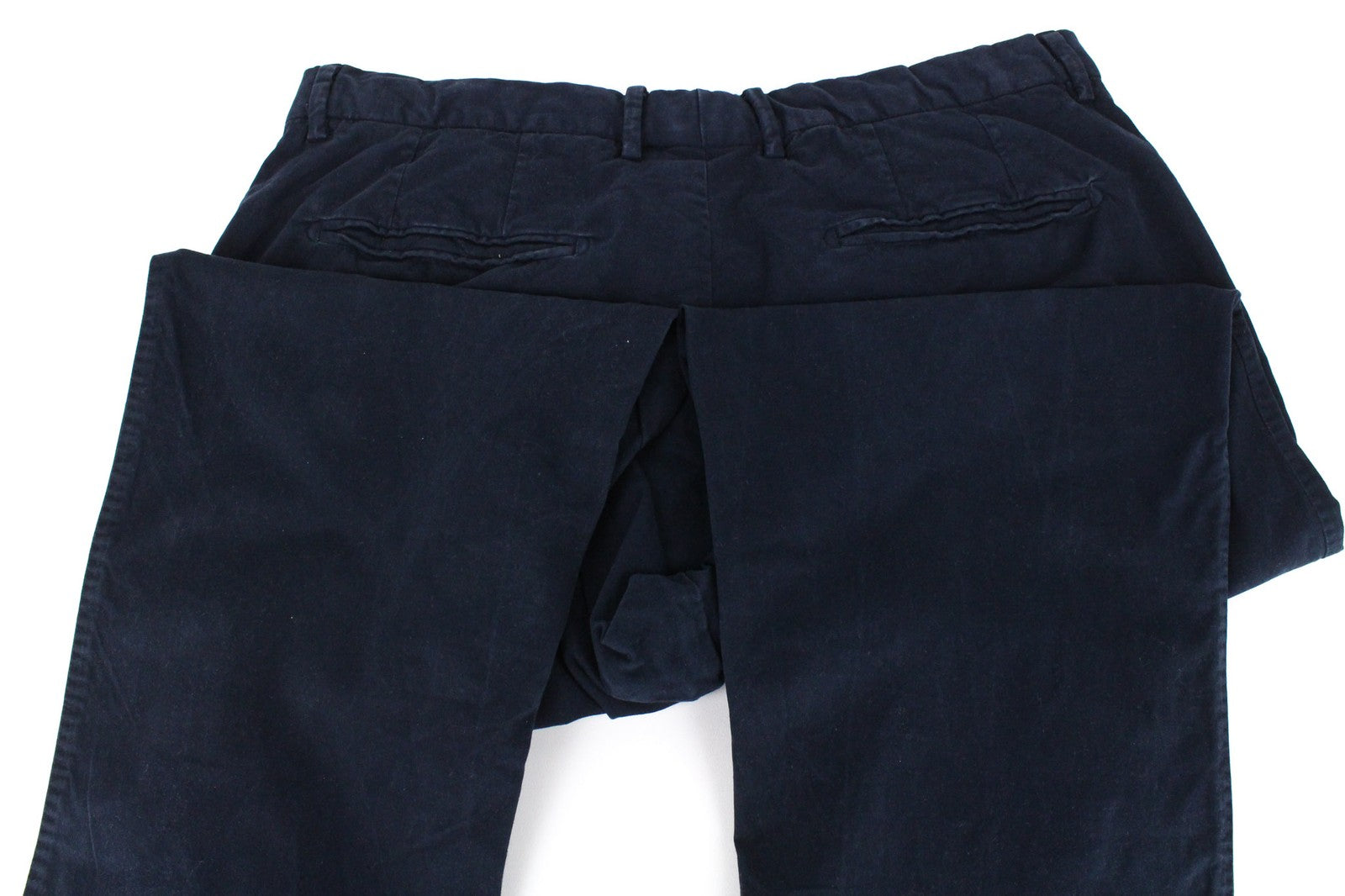 SUITSUPPLY Porto Novo Men's Trousers 50 Slim Navy Cotton Stretch Chino