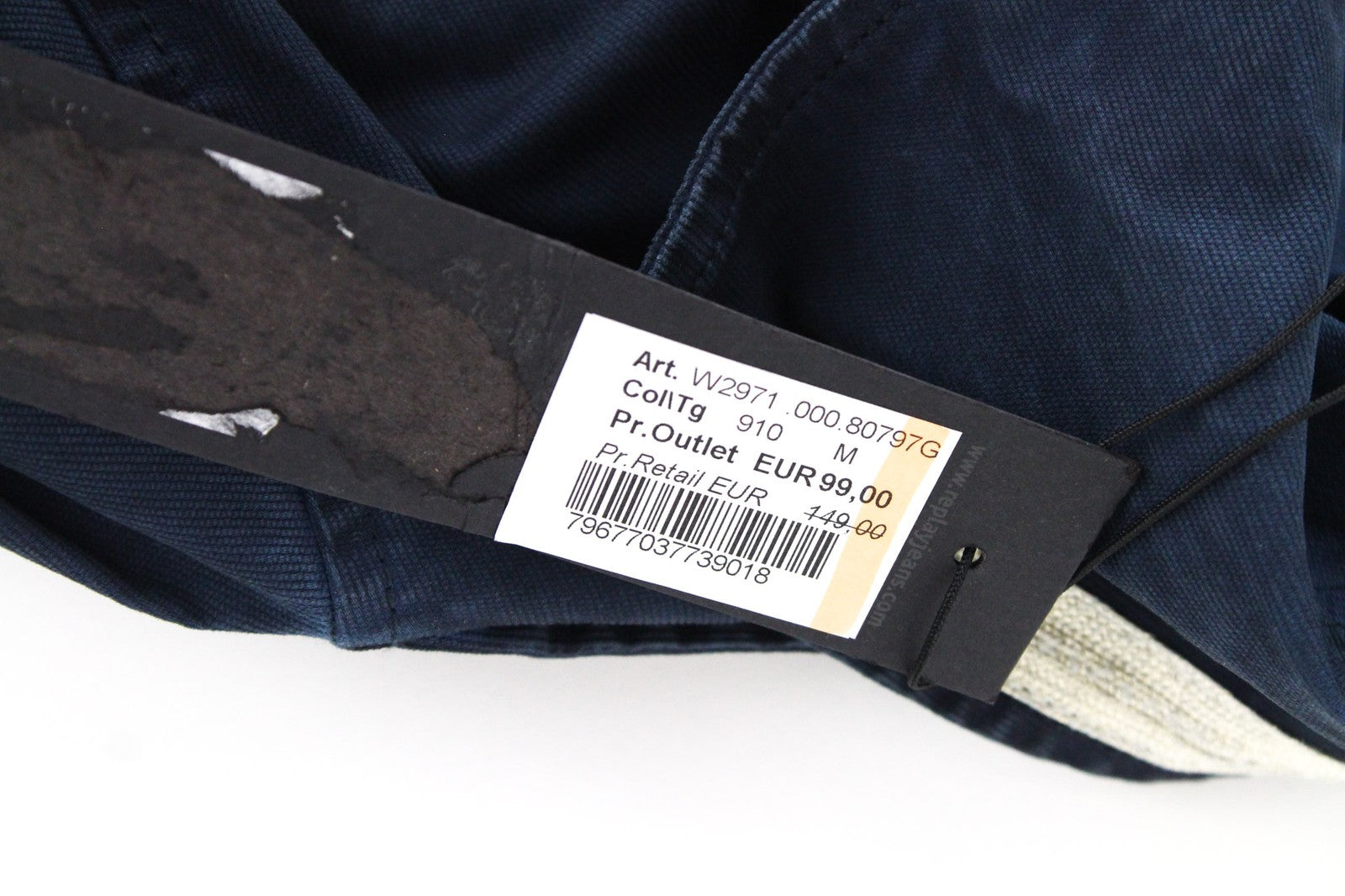 REPLAY vyriška striukė M mėlyna medvilninė lengva, vieneilė, tampri 