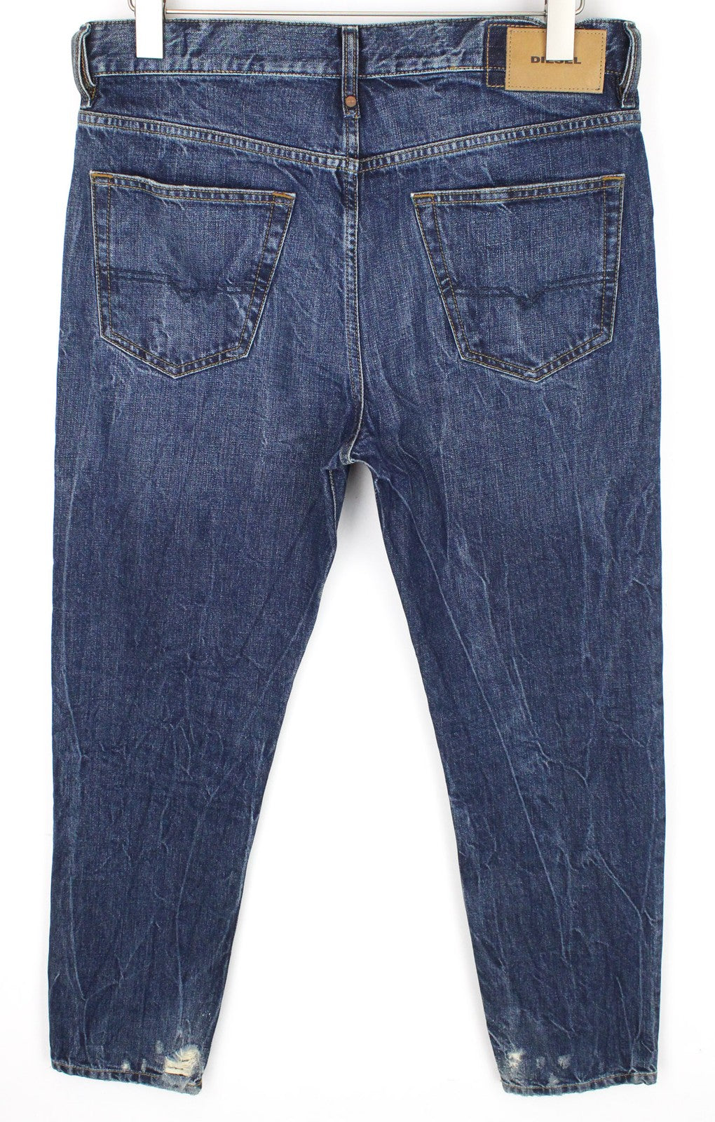 DIESEL Mharky 080AG vyriški W32/L32 ploni mėlyni, dirbtinai tamprūs, netempiami džinsai 