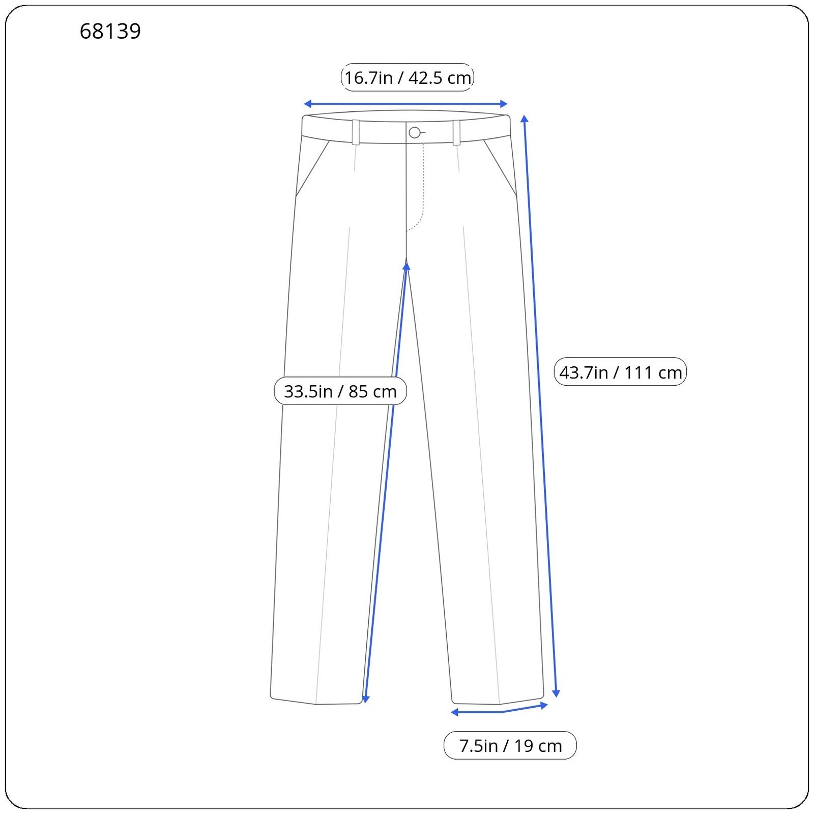 REPLAY Grover Men's Trousers W31/L34 Blue Stretch Velvet Corduroy Straight