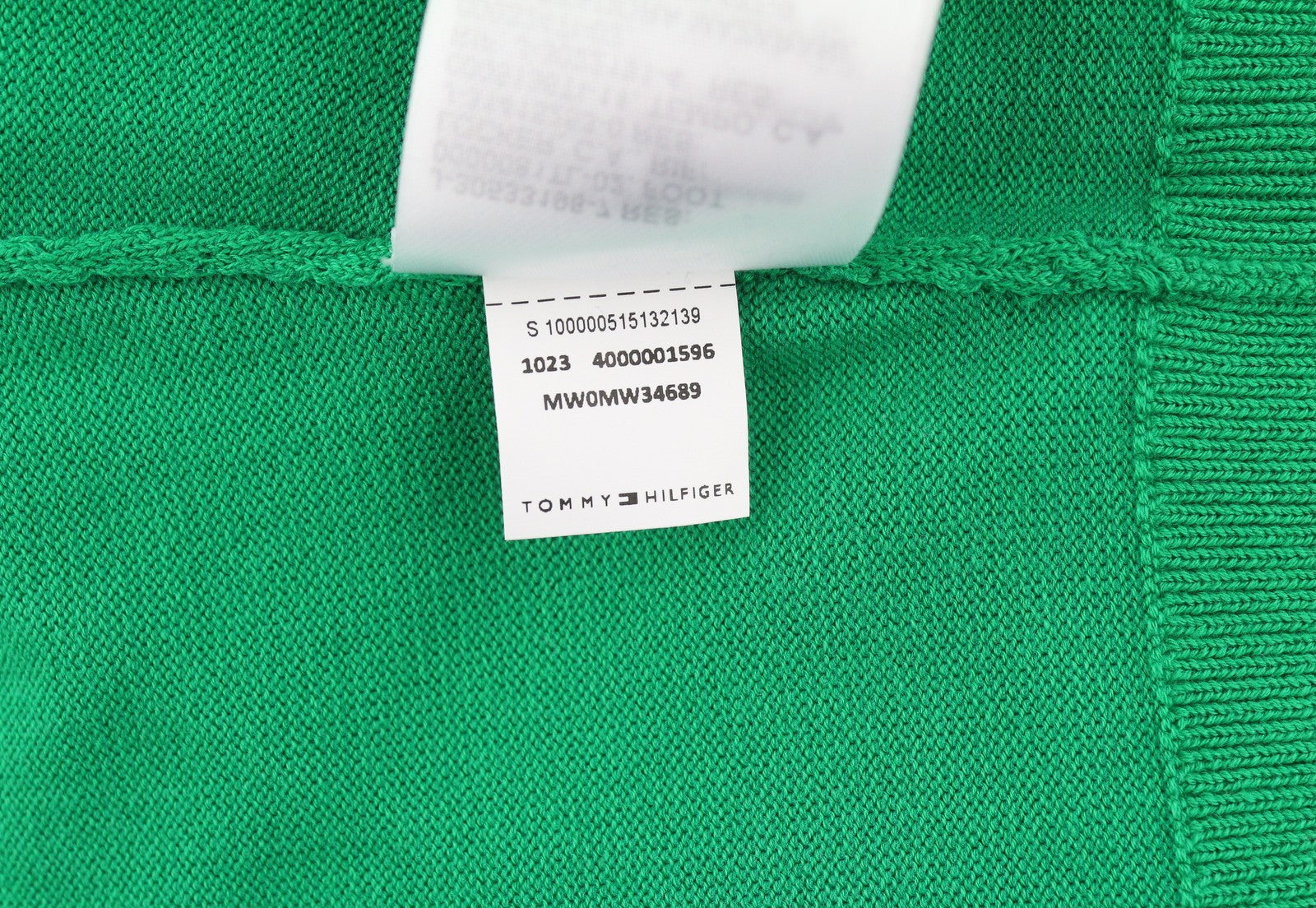 TOMMY HILFIGER Monotype Tipped vyriškas megztinis S žalias megztinis apvalia kaklo iškirpte 