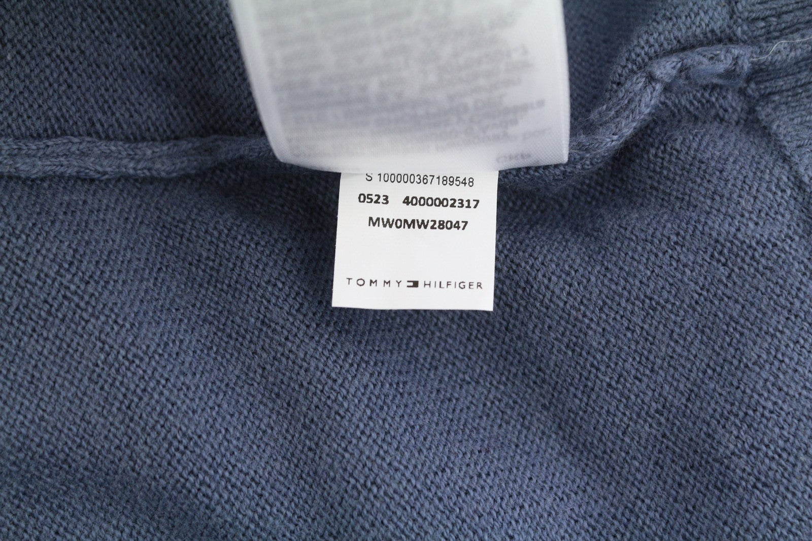 TOMMY HILFIGER Pima Org Ctn Cashmere V Neck vyriškas megztinis XS dydžio megztinis megztinis mėlynas 