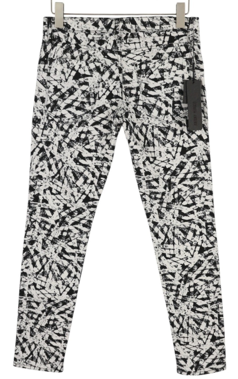 ANTONY MORATO Gilmour vyriškos kelnės W32 baltos itin aptemptos, raštuotos, RRP 130 € 