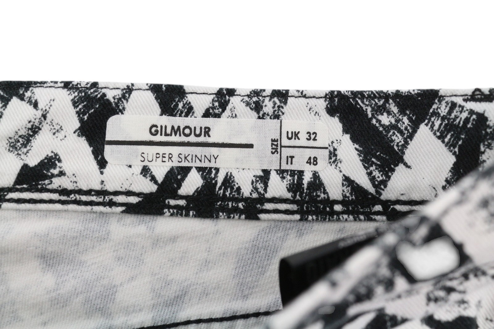 ANTONY MORATO Gilmour vyriškos kelnės W32 baltos itin aptemptos, raštuotos, RRP 130 € 