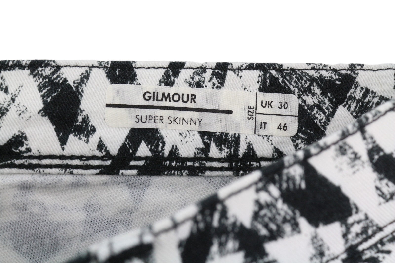 ANTONY MORATO Gilmour vyriškos kelnės W30 baltos itin aptemptos, raštuotos, RRP130