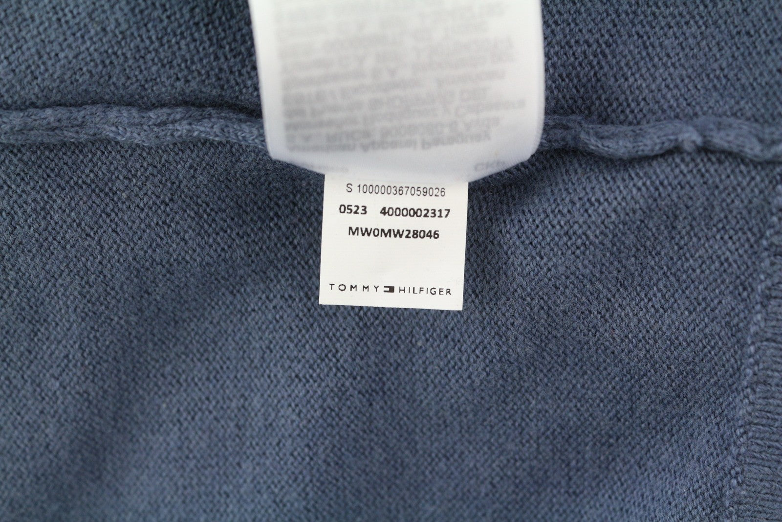 TOMMY HILFIGER Pima Org Ctn Cashmere V Neck vyriškas megztinis 2XL megztinis megztinis mėlynas 