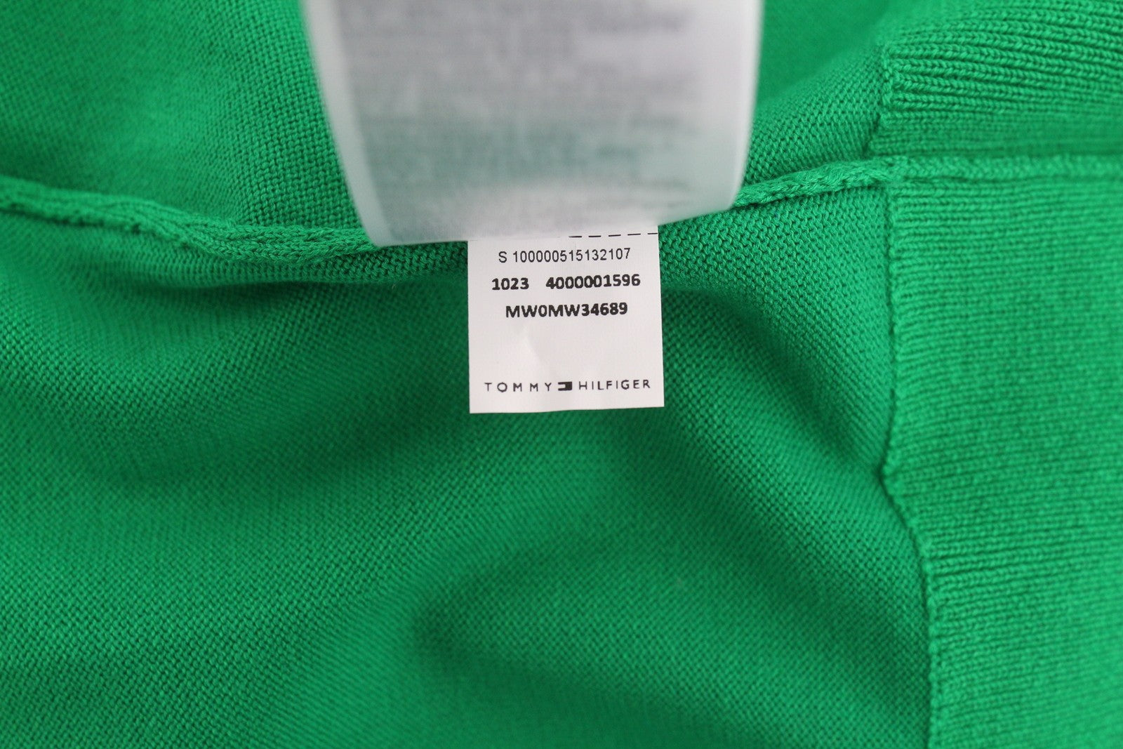 TOMMY HILFIGER Monotype Tipped vyriškas megztinis M žalias megztinis su apvalia kaklo iškirpte 