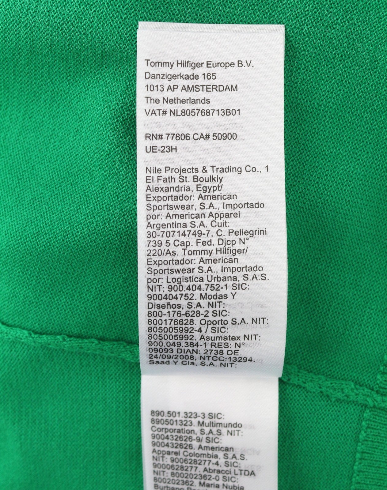 TOMMY HILFIGER Monotype Tipped vyriškas megztinis M žalias megztinis su apvalia kaklo iškirpte 