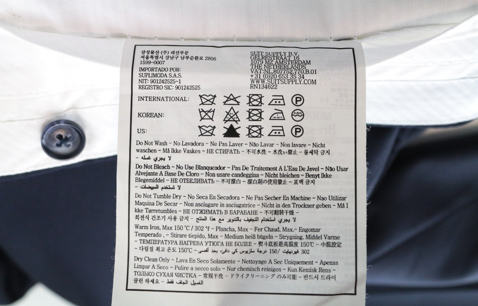 SUITSUPPLY La Spalla Suit Men's UK36R Blue Peak Lapel 2Pc Pure Wool Lined