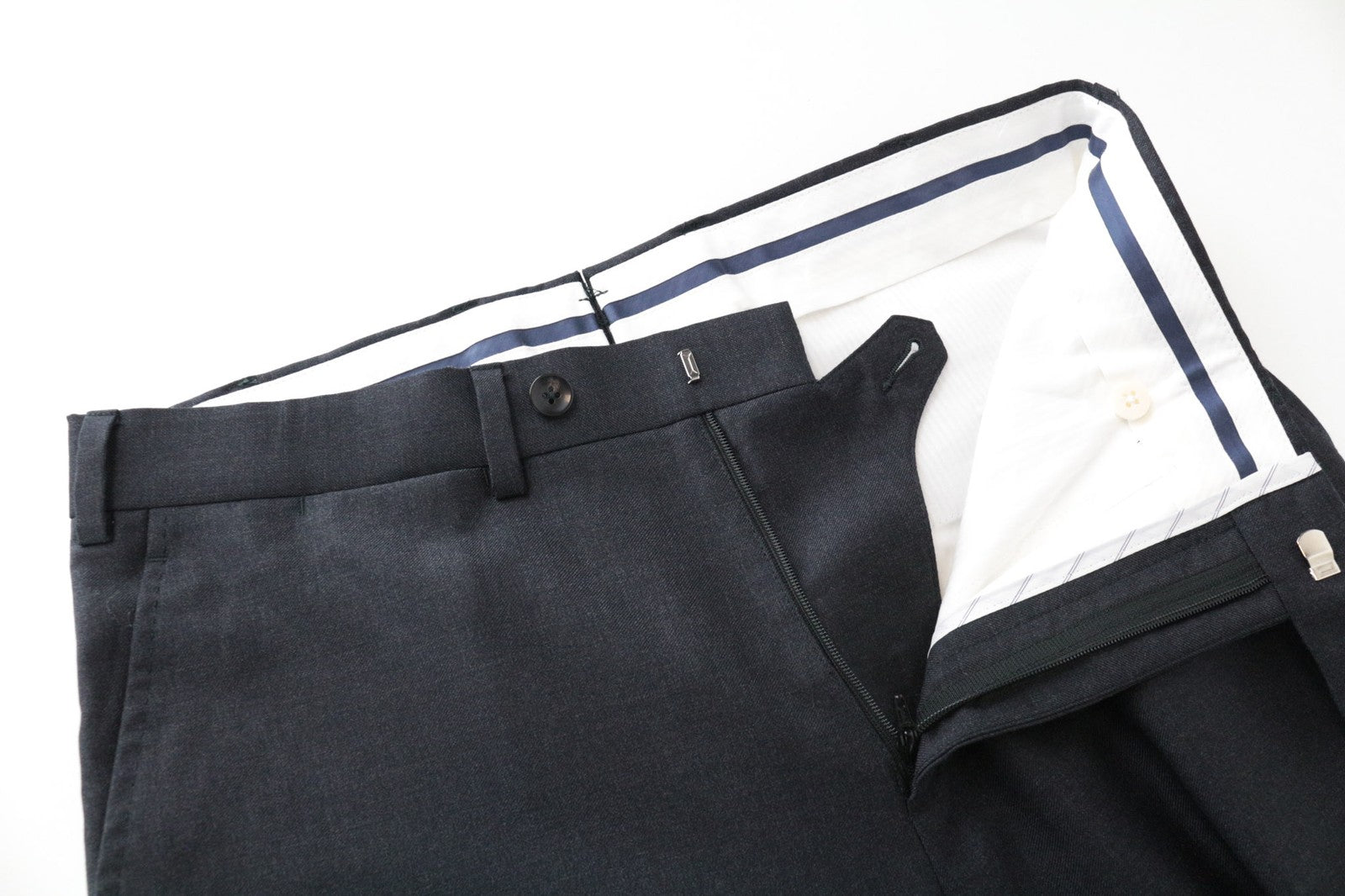 SUITSUPPLY Napoli Suit UK36R Men's 2Pc Slim Melange Wool Dark Grey Formal