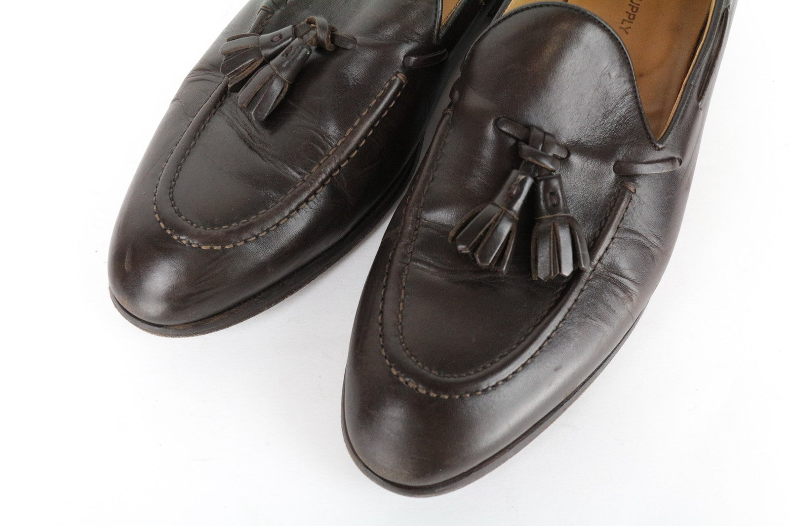 „SUITSUPPLY“ vyriški rudi EU41 dydžio odiniai mokasinai su kutais, užsegami, klasikinio stiliaus, laisvalaikio stiliaus 