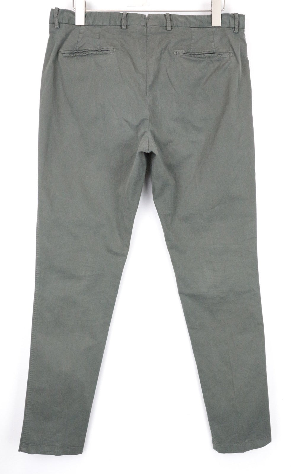 SUITSUPPLY Porto Novo Men's Trousers UK36R Green Cotton Pleated Chino Pants