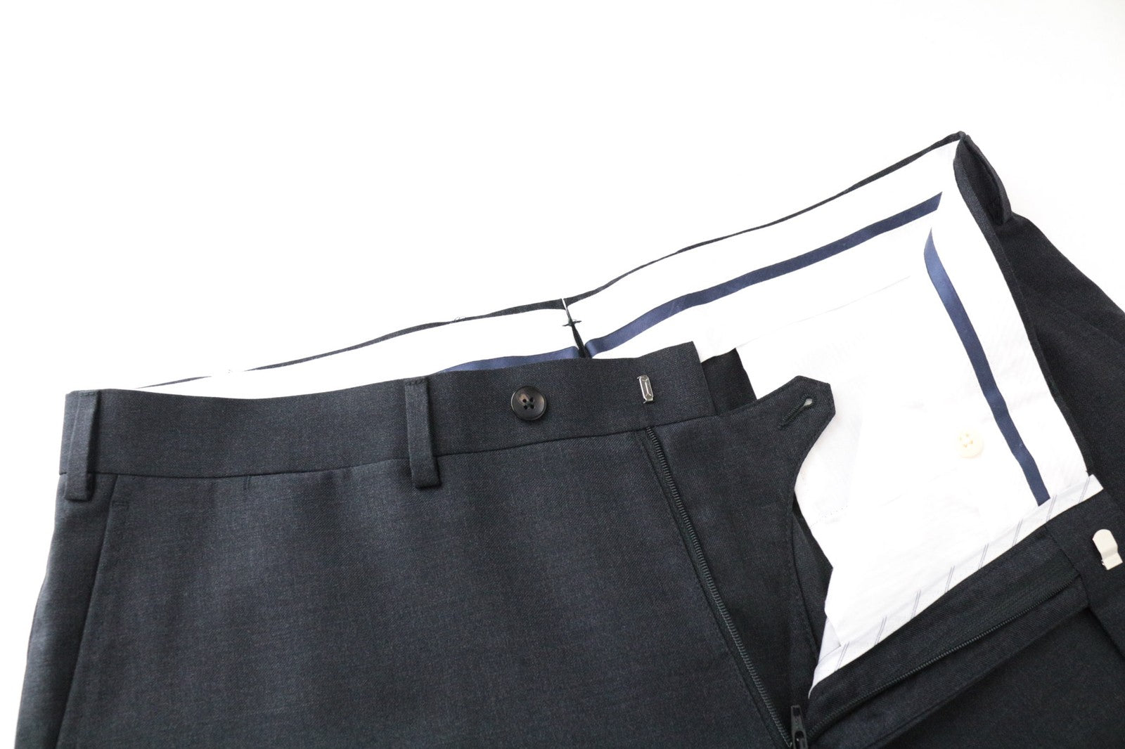 SUITSUPPLY Napoli Men's Suit UK44S Grey Notch Lapel 2Pc Classic Wool Formal