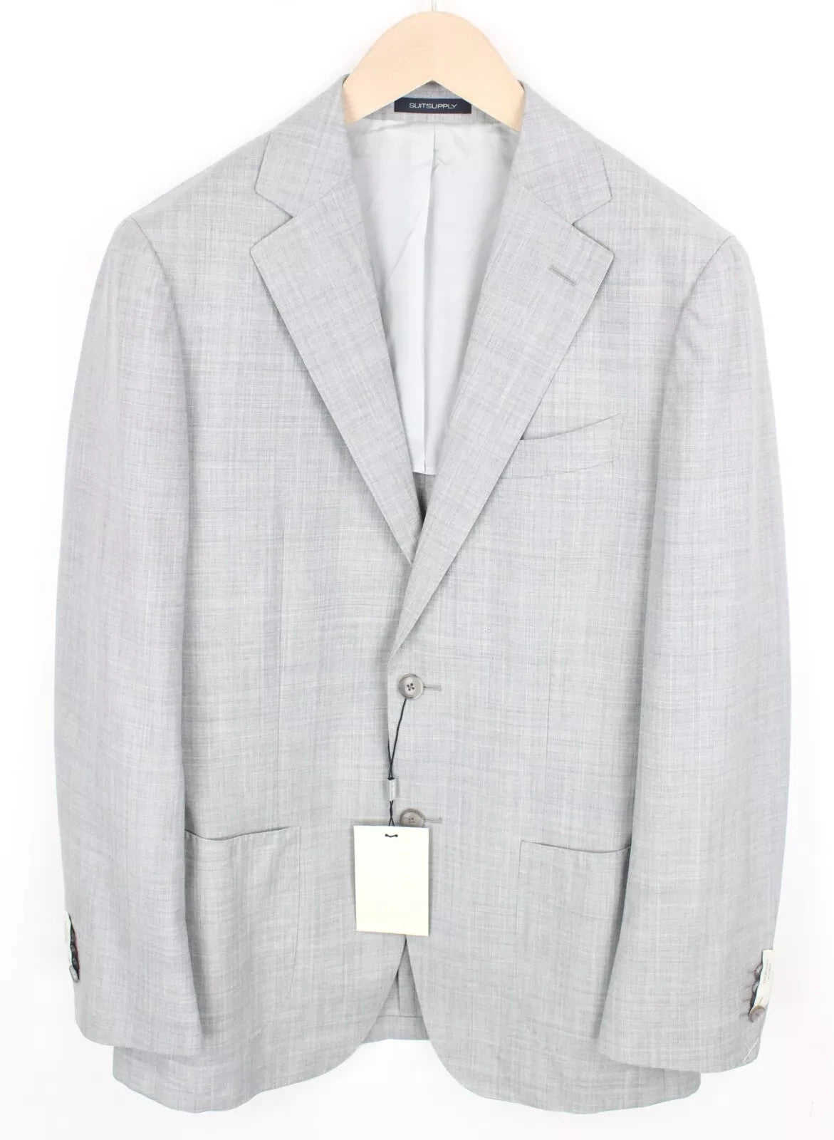 SUITSUPPLY Havana Patch Men's Suit UK38R Grey Wool Super 120's Tailored Fit