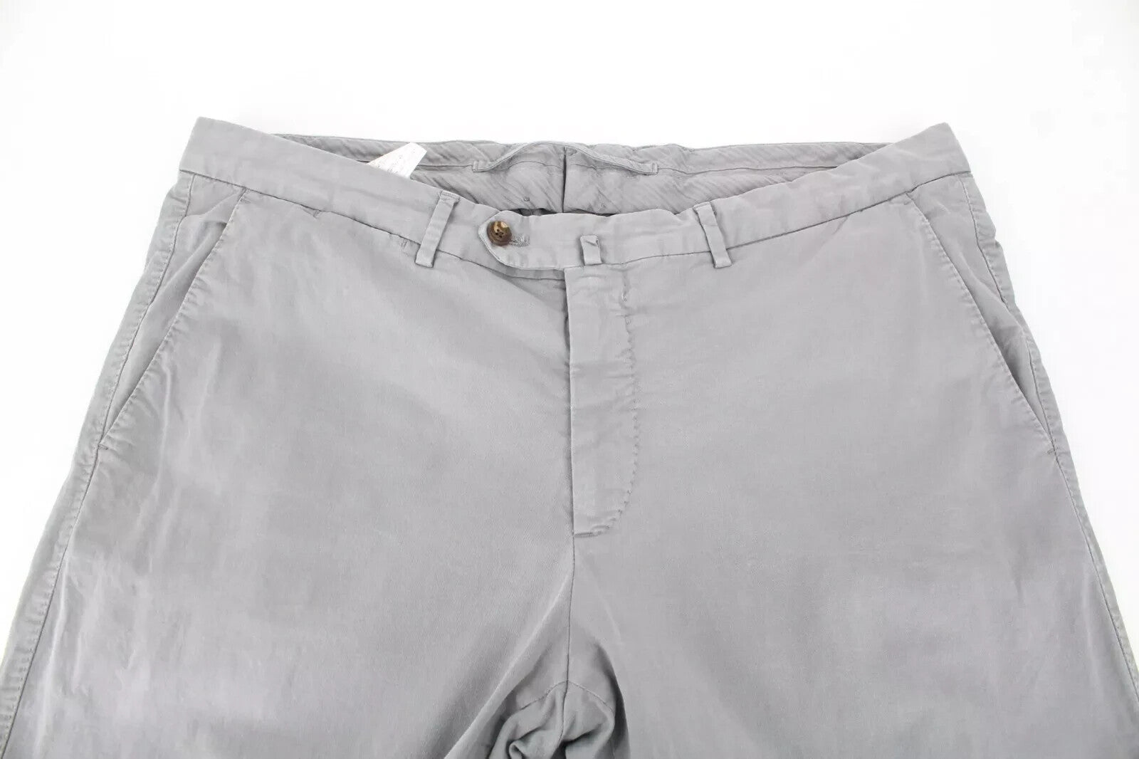SUITSUPPLY Porto Novo Men's Pants UK46R Grey Cotton Relaxed Fit Stretch Chino