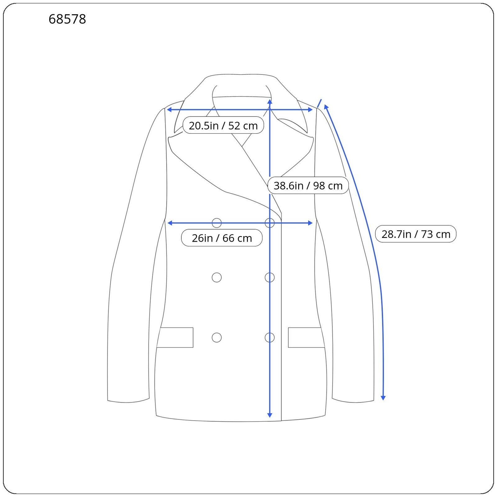 SUITSUPPLY Men's Coat UK52 Navy Blue Wool Lined One Button Front Notch Lapel