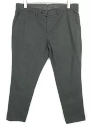 SUITSUPPLY Porto Novo Men's Pants UK38R Green Stretch Cotton Pleat Chino