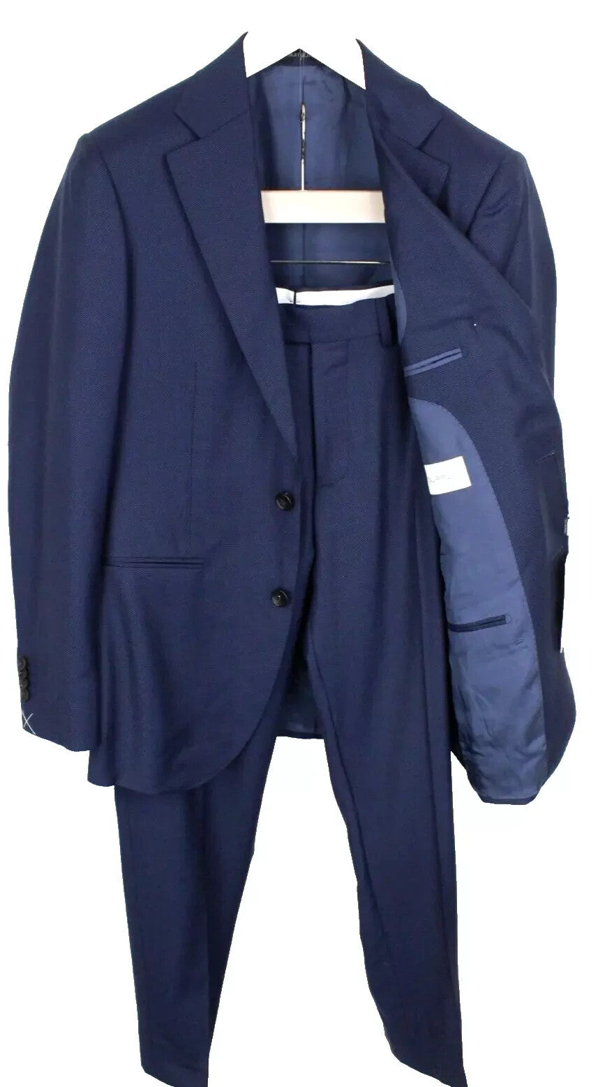 SUITSUPPLY La Spalla Men's Two-Piece Suit UK36R Blue Wool One Button Front
