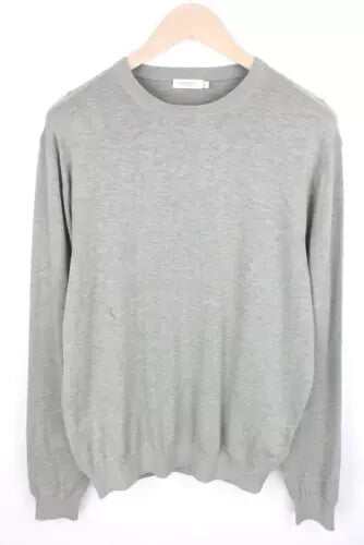 SUITSUPPLY vyriškas megztinis XL dydžio žalias medvilninis šilkinis laisvalaikio stiliaus vienspalvėmis rankovėmis 