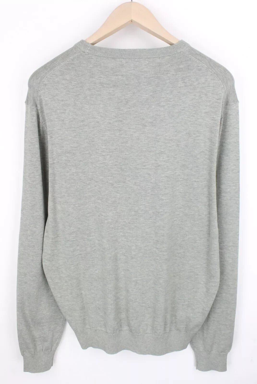 SUITSUPPLY vyriškas megztinis XL dydžio žalias medvilninis šilkinis laisvalaikio stiliaus vienspalvėmis rankovėmis 