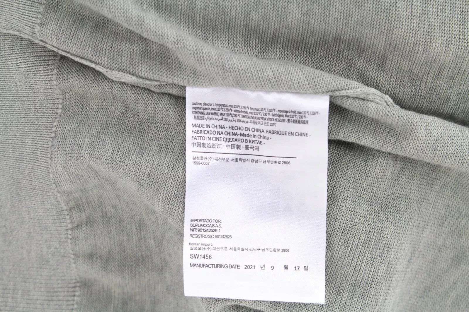 SUITSUPPLY vyriškas megztinis XL dydžio žalias medvilninis šilkinis laisvalaikio stiliaus vienspalvėmis rankovėmis 