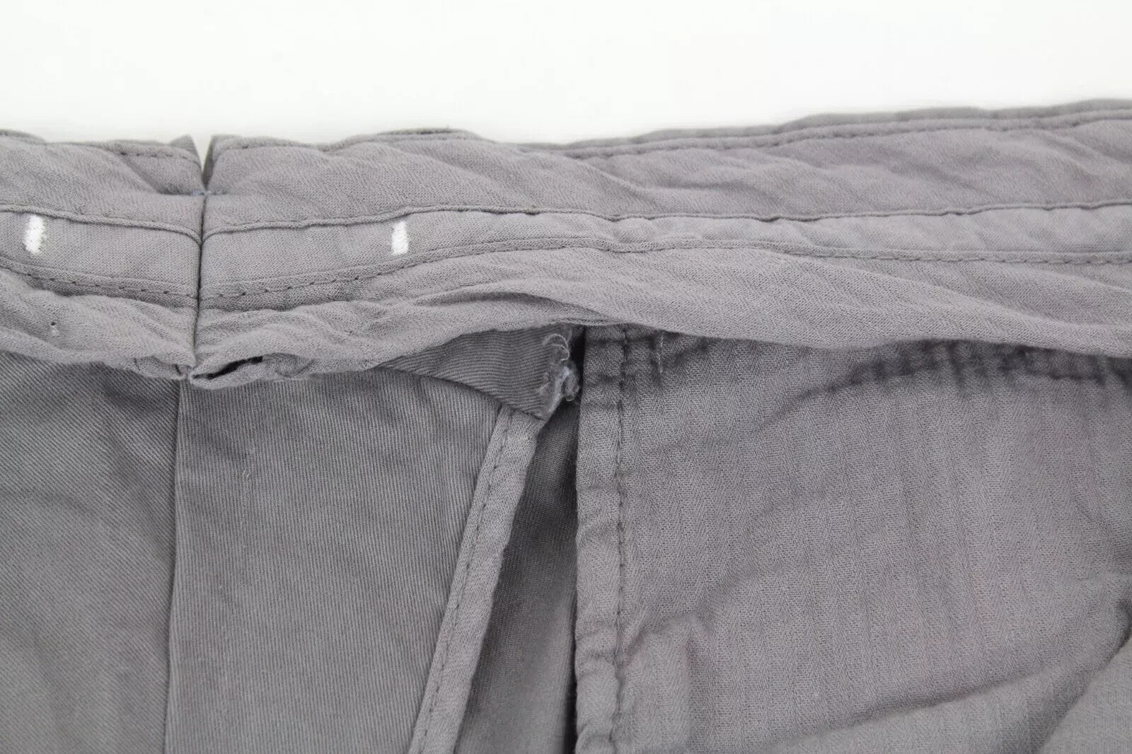 SUITSUPPLY Porto Novo Men's Pants UK42R Grey Cotton Casual Pleated Chino