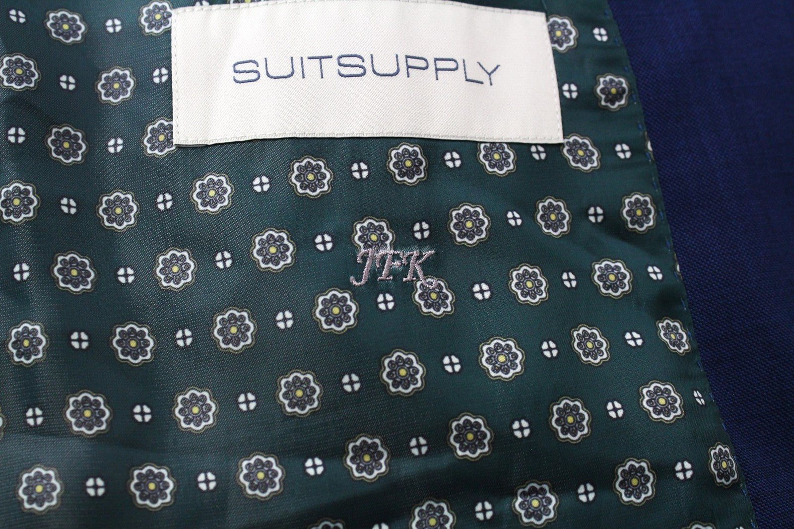 SUITSUPPLY La Spalla Men's Suit UK46S Blue Wool 3 Piece Single-Breasted Formal
