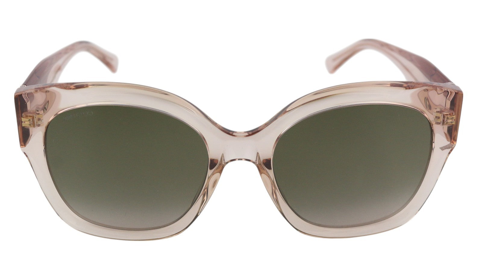 JIMMY CHOO Leela/S moteriški akiniai nuo saulės su šviesiai rožiniais, permatomais, tonuotais akiniais, rekomenduojama mažmeninė kaina – 315 € 