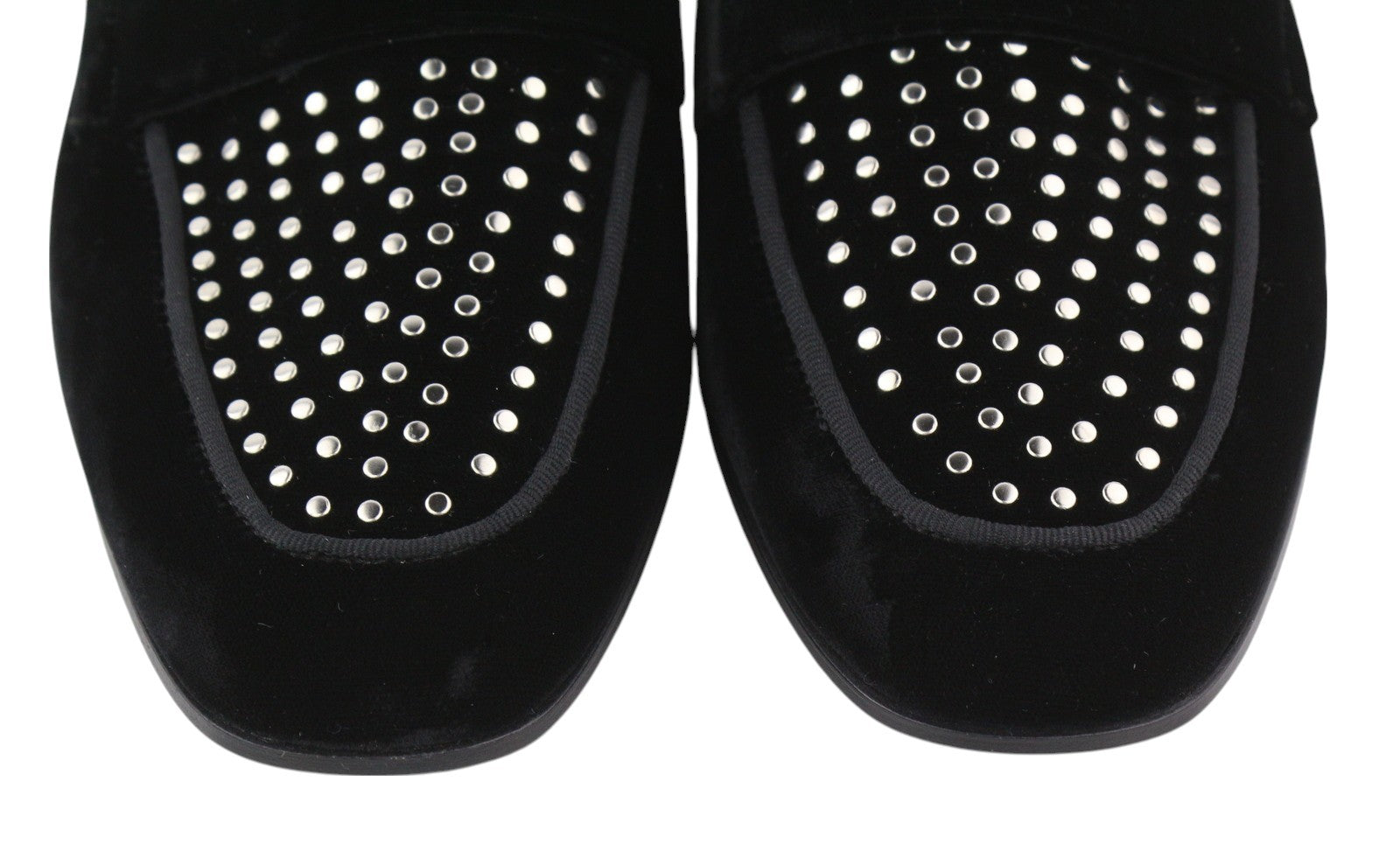 EMPORIO ARMANI X3A075 moteriški bateliai, 37 dydis, juodi, aksominiai, kvadratinės nosies, įmaunami bateliai. 