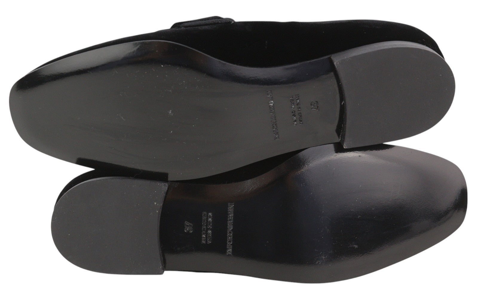 EMPORIO ARMANI X3A075 moteriški bateliai, 37 dydis, juodi, aksominiai, kvadratinės nosies, įmaunami bateliai. 