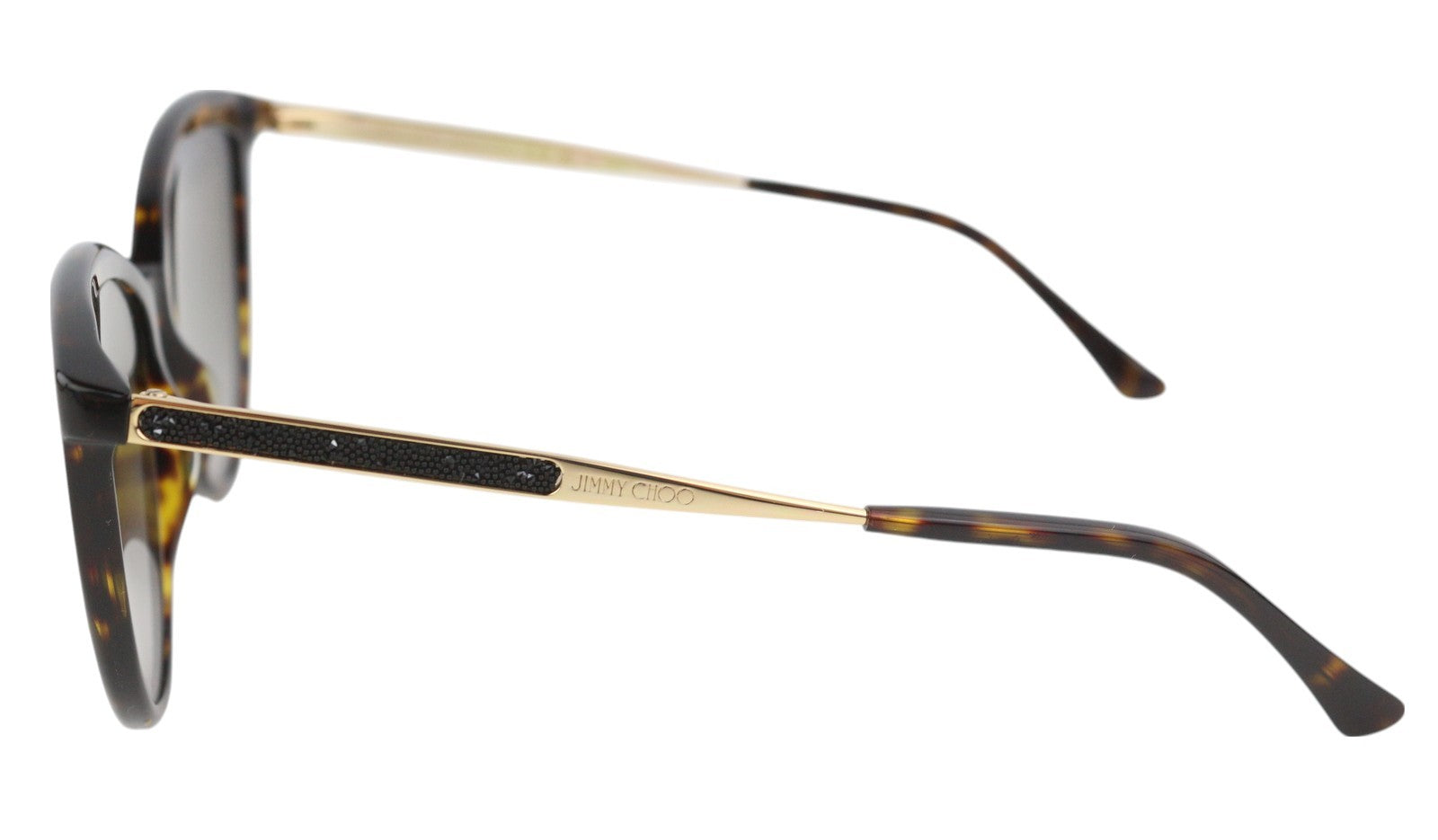 JIMMY CHOO Belinda/S moteriški akiniai nuo saulės su rudais gyvūnų raštais, katės akių formos, rekomenduojama kaina – 269 € 