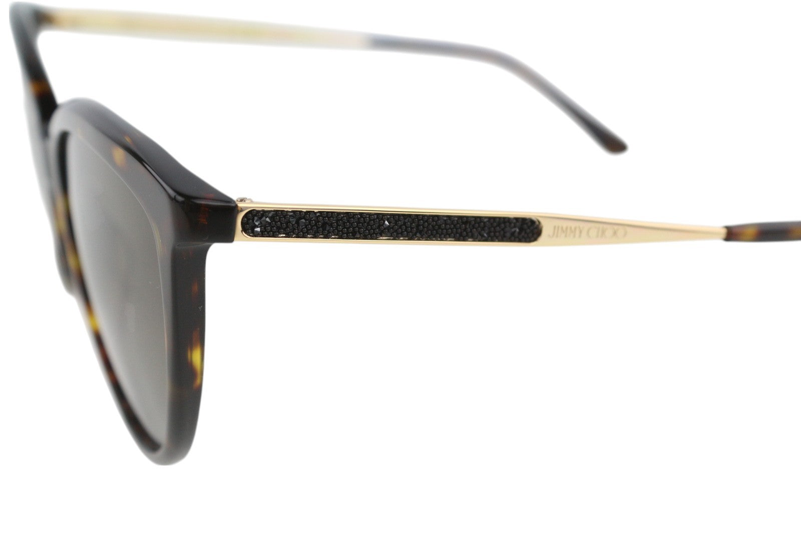 JIMMY CHOO Belinda/S moteriški akiniai nuo saulės su rudais gyvūnų raštais, katės akių formos, rekomenduojama kaina – 269 € 