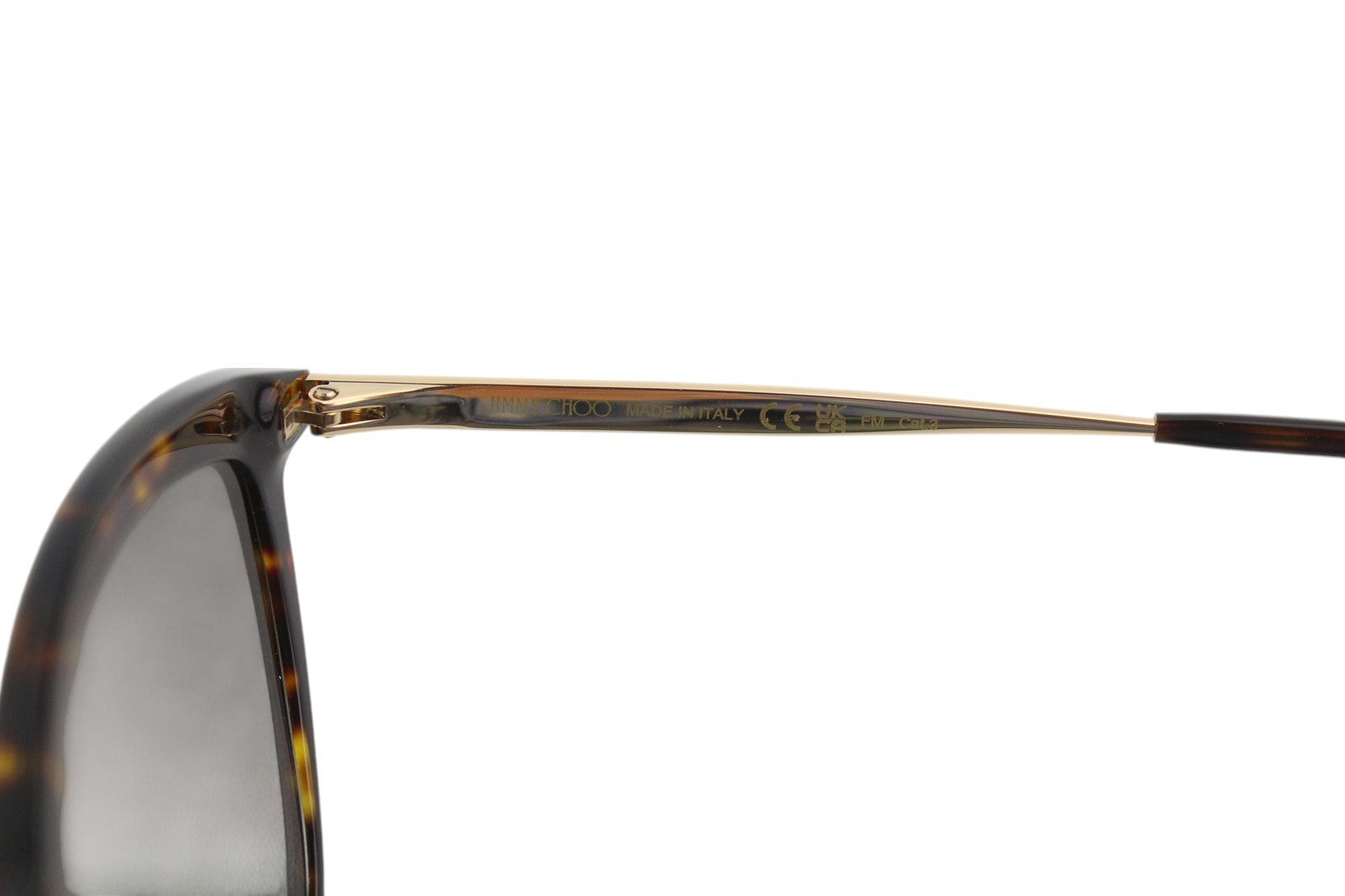 JIMMY CHOO Belinda/S moteriški akiniai nuo saulės su rudais gyvūnų raštais, katės akių formos, rekomenduojama kaina – 269 € 