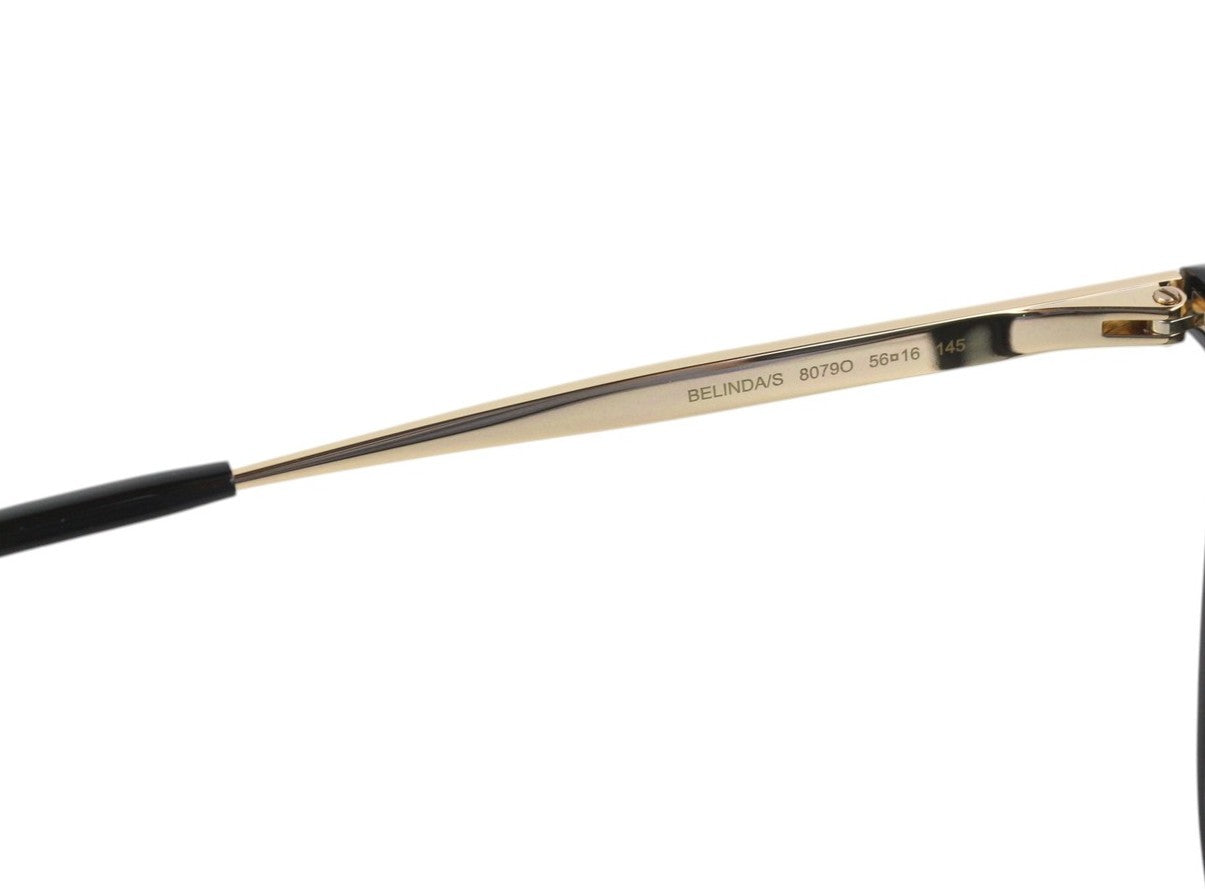 JIMMY CHOO Belinda/S moteriški akiniai nuo saulės su juodu tonuotu raštu, katės akių formos, rekomenduojama kaina – 269 € 