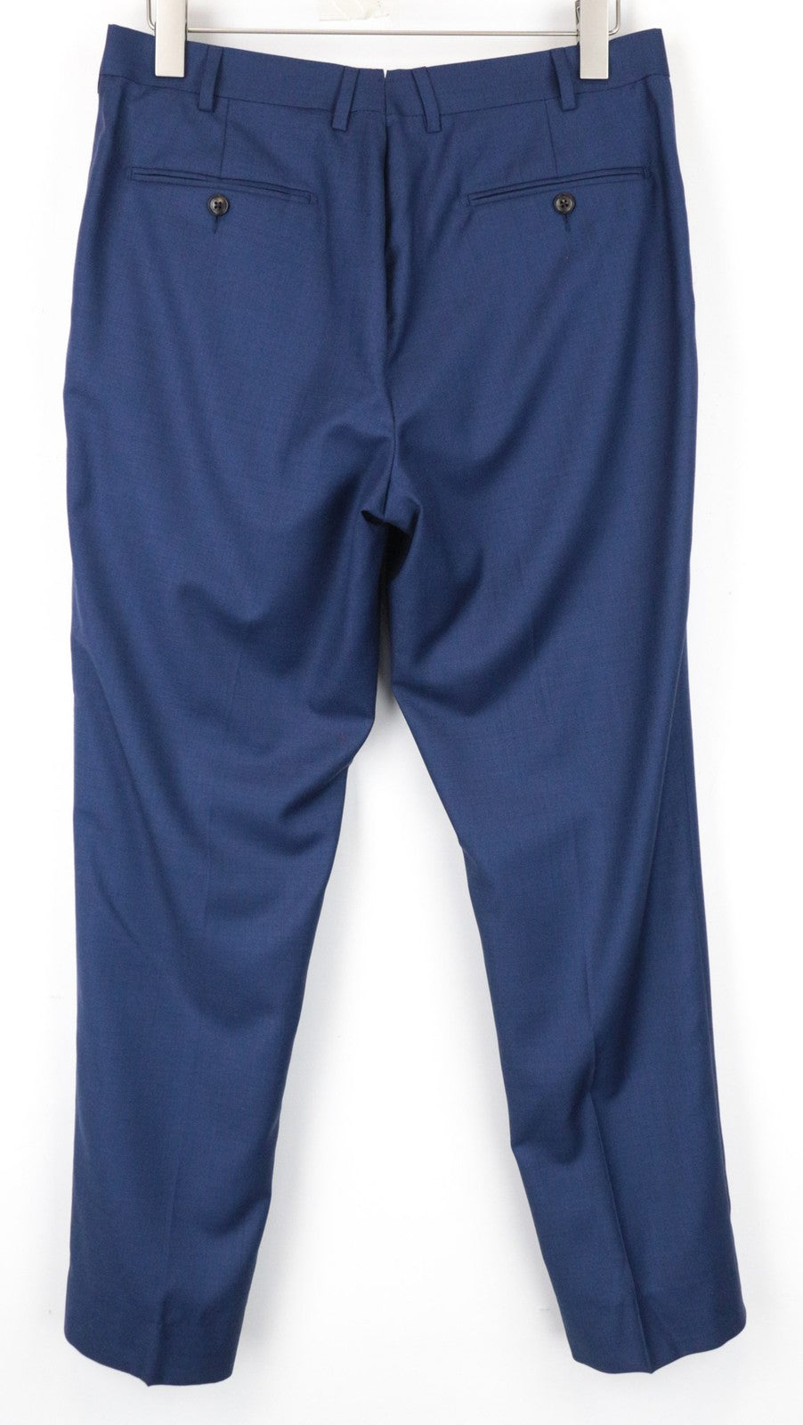 SUITSUPPLY Lazio Men's Wool Slim Suit UK40L S110 Melange Blue 2-Piece