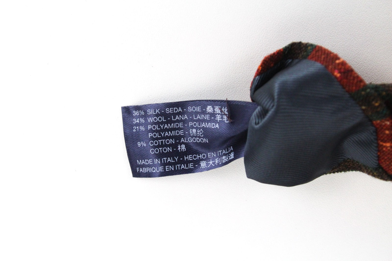 SUITSUPPLY vyriškas raudonas vilnonis šilkinis kaklaraištis ~150x8cm klasikinis dryžuotas smailiu galu 