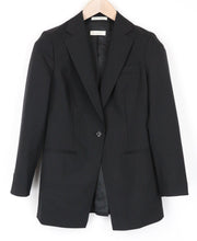 SUITSUPPLY Cameron moteriškas švarkas UK8R vilnonis moheros plonas juodas su įpjovomis 