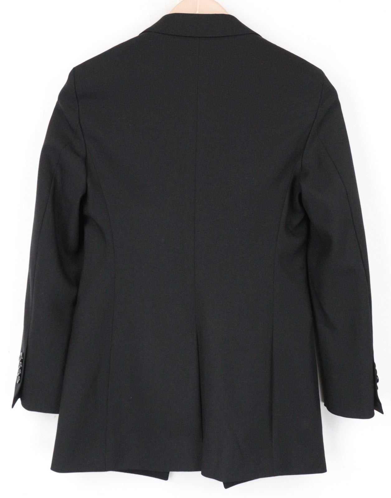 SUITSUPPLY Cameron moteriškas švarkas UK8R vilnonis moheros plonas juodas su įpjovomis 