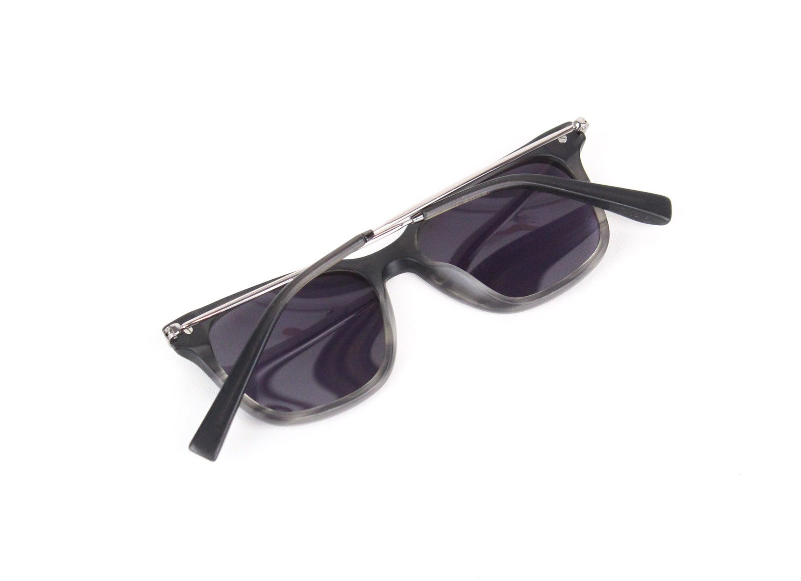 SUITSUPPLY Unisex Square Sunglasses OS Grey Purple Casual Shaded Frame