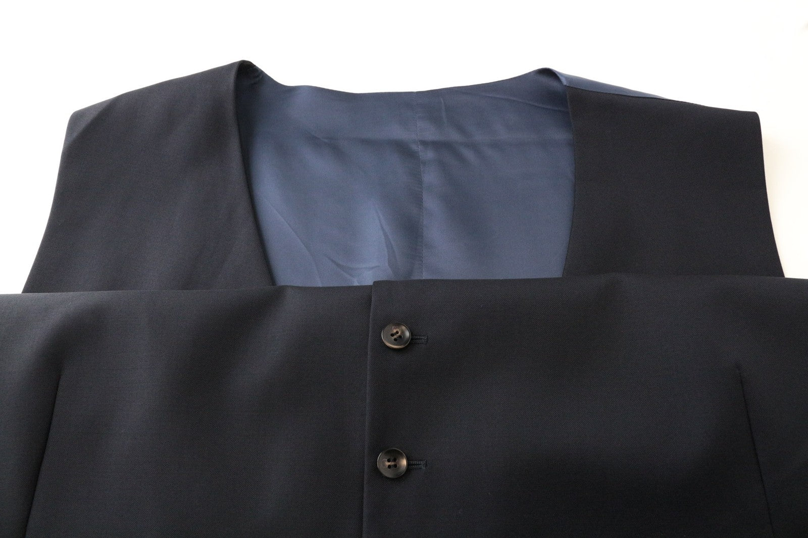 SUITSUPPLY La Spalla Men's Suit UK56S Slim Blue Perennial 3-Piece Wool