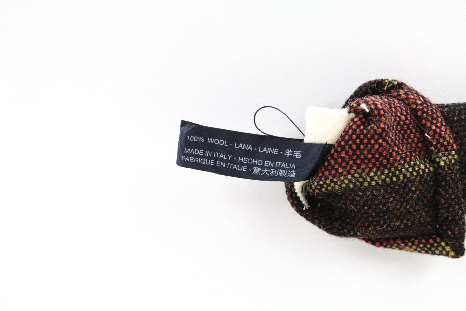 SUITSUPPLY vyriškas kaklaraištis ~150x8cm rudas grynos vilnos dryžuotas smailiais galais klasikinis 