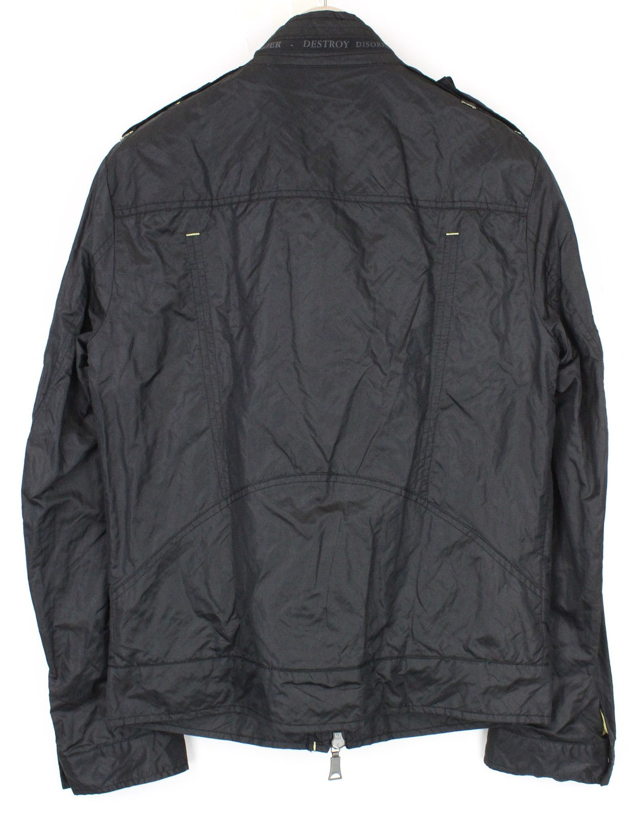 RICHMOND vyriška juoda striukė, 48 dydžio, su užtrauktuku priekyje, laisvalaikio, lengva, ilgomis rankovėmis 