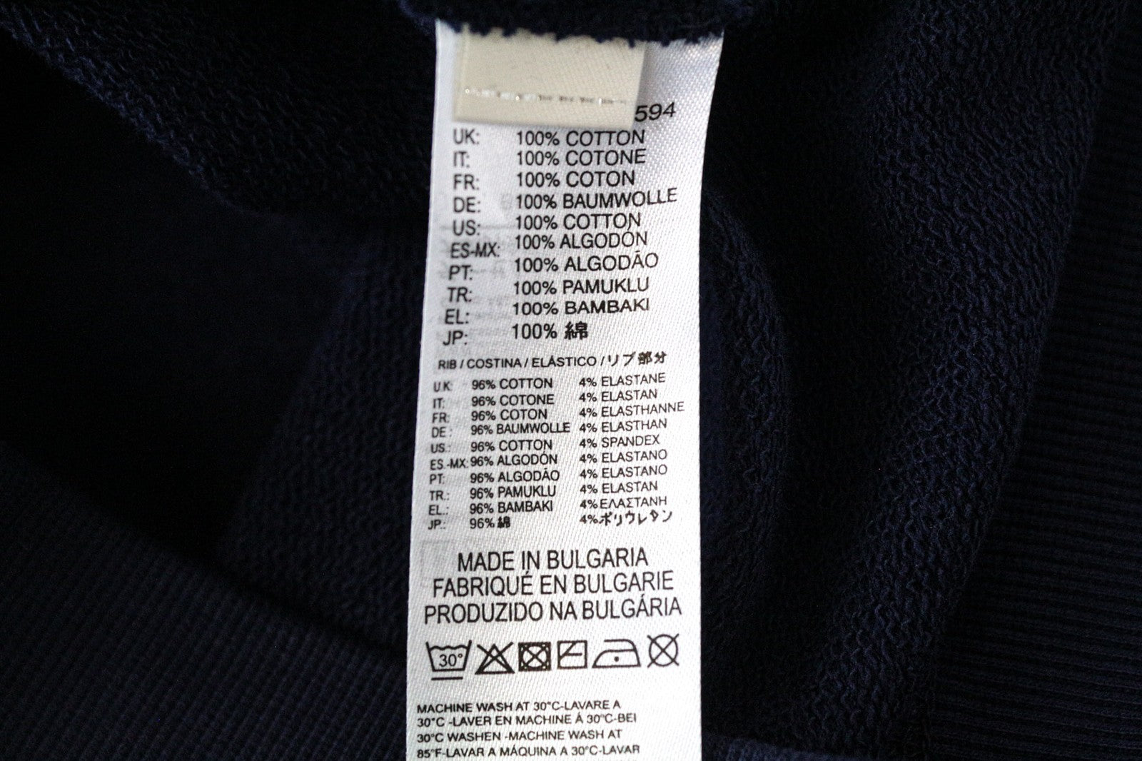 DIESEL vyriški ilgarankoviai laisvalaikio marškinėliai su logotipu ir M dydžio, tamsiai mėlyni 