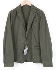 RICHMOND vyriškas žalias medvilninis švarkas 48 be pamušalo, laisvalaikio, lengvas, vienaeilis 