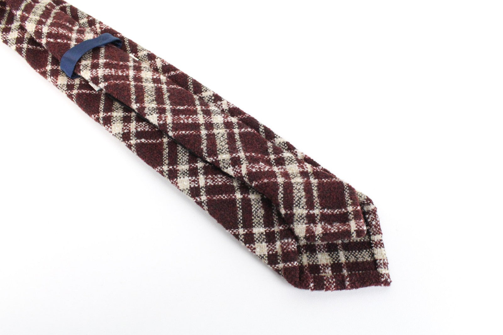 SUITSUPPLY vyriškas languotas kaklaraištis ~150x8cm violetinis vilnos mišinio klasikinis kaklaraištis 