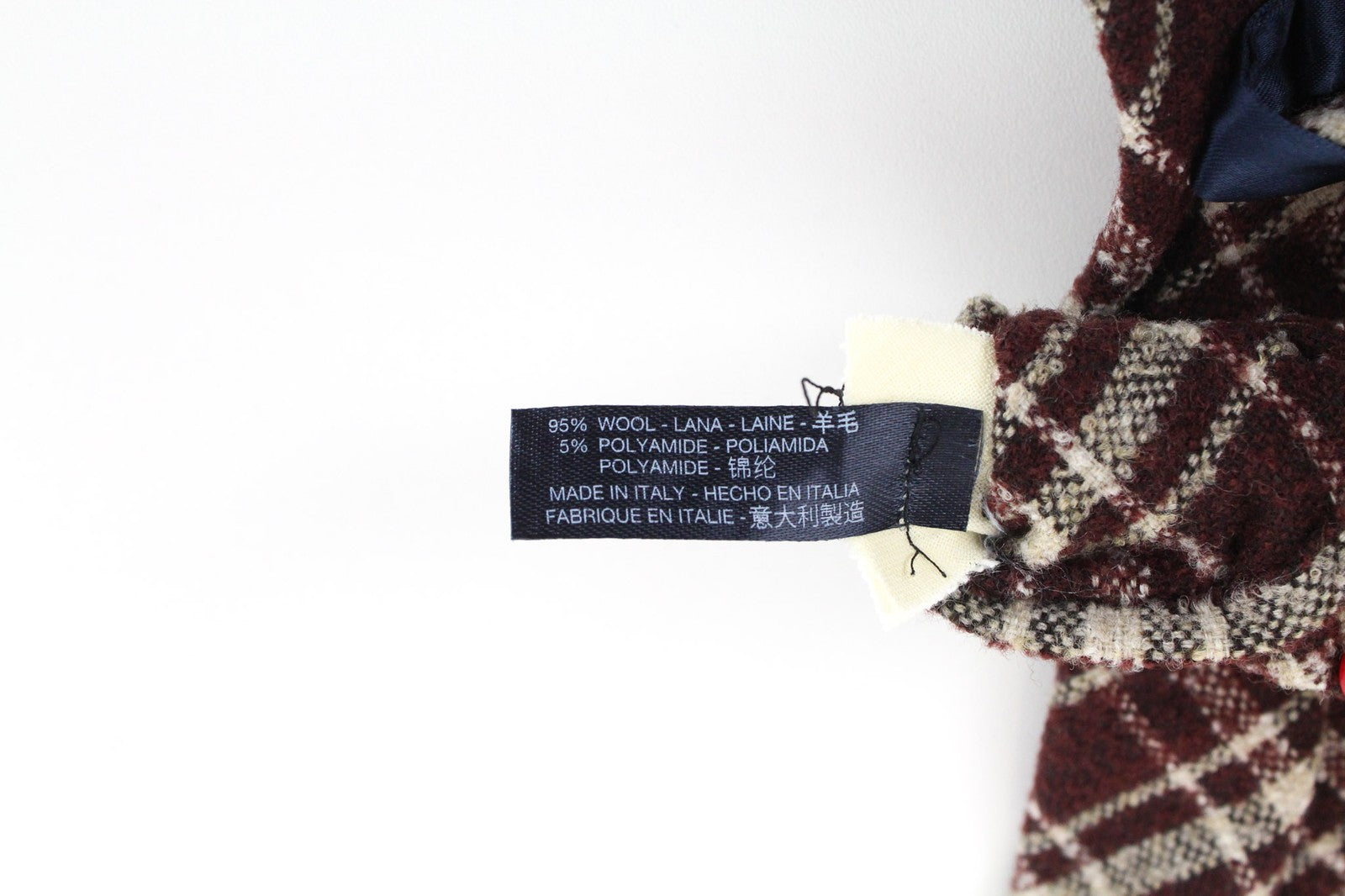 SUITSUPPLY vyriškas languotas kaklaraištis ~150x8cm violetinis vilnos mišinio klasikinis kaklaraištis 